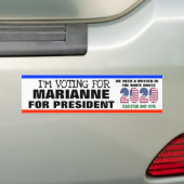 IK STEM VOOR MARIANNE VOOR PRESIDENT BUMPERSTICKER (Op auto)