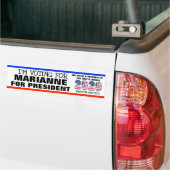 IK STEM VOOR MARIANNE VOOR PRESIDENT BUMPERSTICKER (Op Truck)