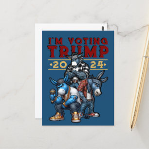 IK STEM VOOR TRUMP 2024 BRIEFKAART