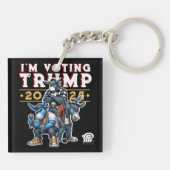IK STEM VOOR TRUMP 2024 SLEUTELHANGER (Achterkant)