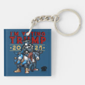 IK STEM VOOR TRUMP 2024 SLEUTELHANGER (Achterkant)