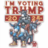 IK STEM VOOR TRUMP 2024 STICKER (Voorkant)
