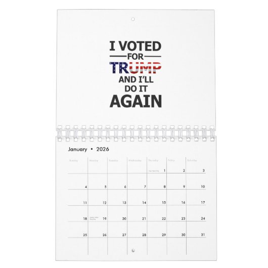 Ik stem voor Trump Kalender (Jan 2026)