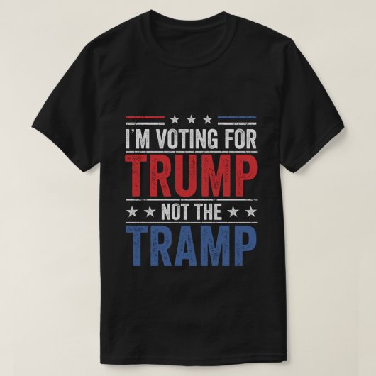 Ik stem voor Trump, niet voor Tramp 2024 T-shirt (Design voorkant)