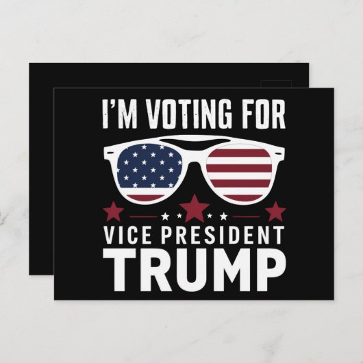 Ik stem voor Vice-President Trump 2024 Briefkaart (Voorkant / Achterkant)
