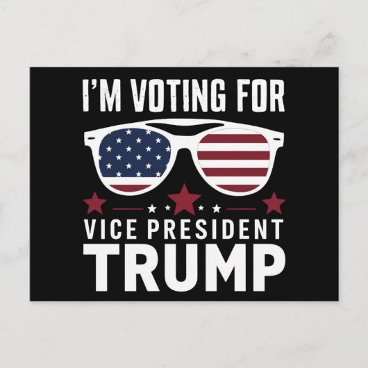 Ik stem voor Vice-President Trump 2024 Briefkaart (Voorkant)