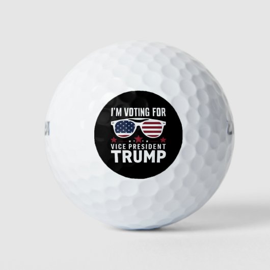 Ik stem voor Vice-President Trump 2024 Golfballen (Voorkant)
