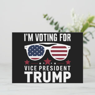 Ik stem voor Vice-President Trump 2024 Kaart