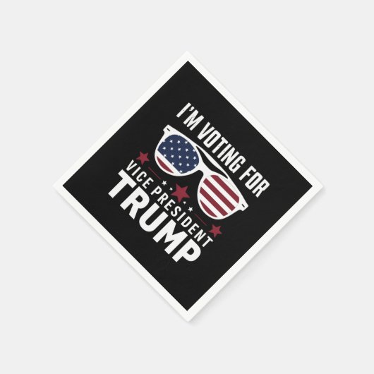 Ik stem voor Vice-President Trump 2024 Servet (Hoek)