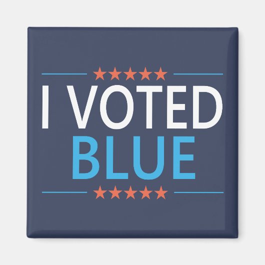 Ik Stemde Blauw Democraat Magneet (Voorkant)