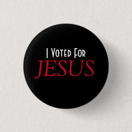 Ik stemde op JESUS Christen  Ronde Button 3,2 Cm