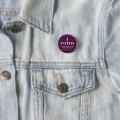 Ik Stemde Stars Stripes USA Knop Ronde Button 3,2 Cm (In situ)