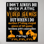 Ik sterf niet altijd in videogames, maar als ik Fu Poster (Voorkant)