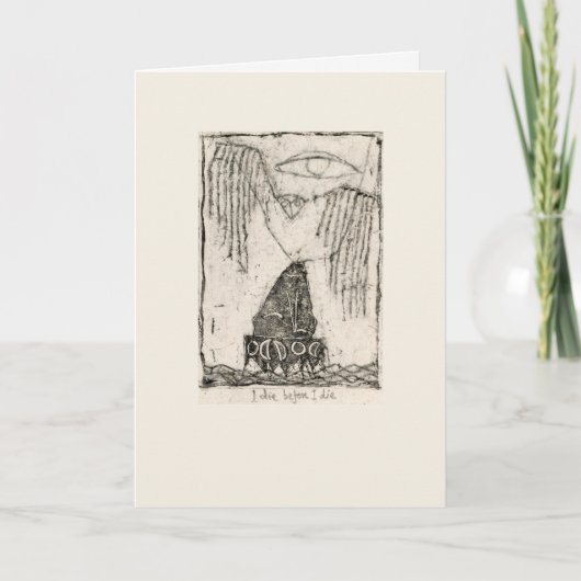Ik sterf voordat ik sterf kaart (Voorkant)