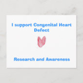 Ik steun aangeboren hartfalen, onderzoek en... briefkaart (Voorkant)