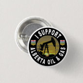 Ik steun Alberta Oil & Gas Ronde Button 3,2 Cm (Voorkant /achterkant)