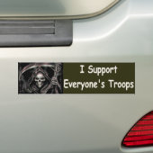 Ik steun alle troepen bumpersticker (Op auto)