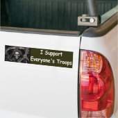 Ik steun alle troepen bumpersticker (Op Truck)