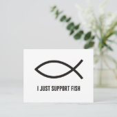 Ik steun alleen het symbool Fish Ichthys Briefkaart (Staand voorkant)
