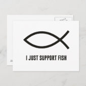 Ik steun alleen het symbool Fish Ichthys Briefkaart (Voorkant / Achterkant)