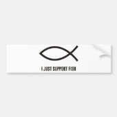 Ik steun alleen het symbool Fish Ichthys Bumpersticker (Voorkant)