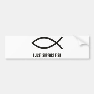 Ik steun alleen het symbool Fish Ichthys Bumpersticker
