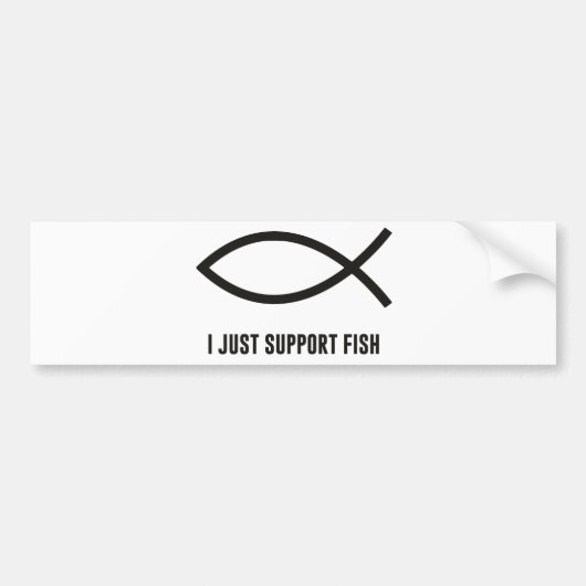 Ik steun alleen het symbool Fish Ichthys Bumpersticker (Voorkant)