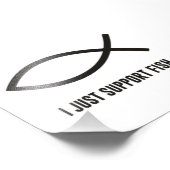 Ik steun alleen het symbool Fish Ichthys Foto Afdruk (Hoek)