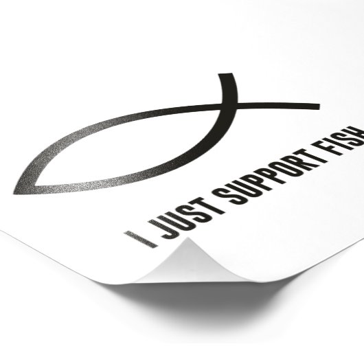 Ik steun alleen het symbool Fish Ichthys Foto Afdruk (Hoek)