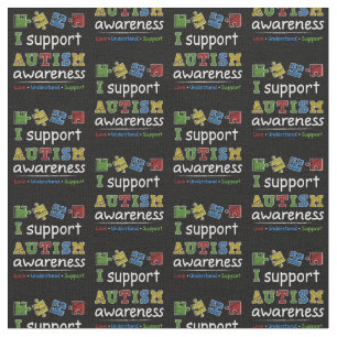 Ik steun Autism Awareness Love Begrip Puzzle Stof
