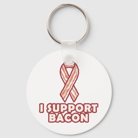 Ik steun Bacon Sleutelhanger (Voorkant)