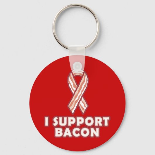 Ik steun Bacon Sleutelhanger (Voorkant)