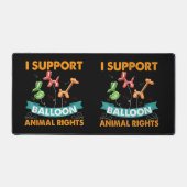 Ik steun ballon dierenrechten grappig verjaardagsg bureaumat (Voorkant)