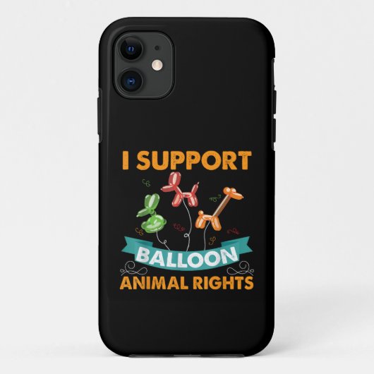 Ik steun ballon dierenrechten grappig verjaardagsg Case-Mate iPhone case (Achterkant)