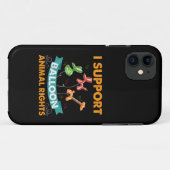 Ik steun ballon dierenrechten grappig verjaardagsg Case-Mate iPhone case (Achterkant (horizontaal))