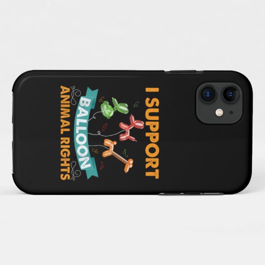 Ik steun ballon dierenrechten grappig verjaardagsg Case-Mate iPhone case (Achterkant (horizontaal))