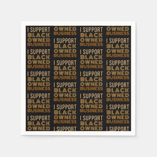Ik steun bedrijven in zwart bezit servet (Voorkant)
