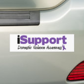 Ik steun bewustwording van huiselijk geweld bumpersticker (Op auto)
