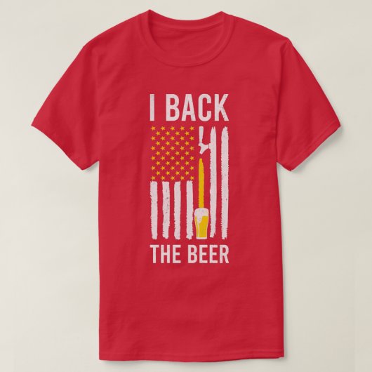 Ik steun bier grappig cadeau patriot t-shirt (Design voorkant)