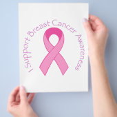 Ik steun borstkankerbesef flyer (Hand)