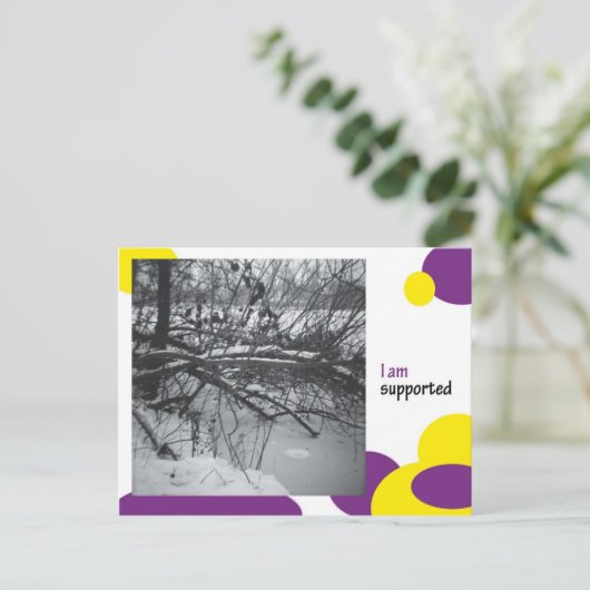 Ik steun briefkaart (Staand voorkant)