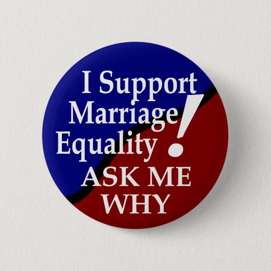 Ik steun Button voor gendergelijkheid in het huwel (Voorkant)