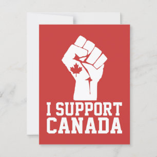 Ik steun Canada - trotse Canadees Briefkaart