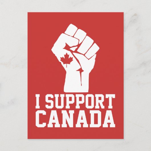 Ik steun Canada - trotse Canadees Briefkaart (Voorkant)