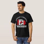 Ik steun Canadese truckers T-shirt (Voorkant volledig)