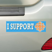 Ik steun CBC Bumpersticker (Op auto)