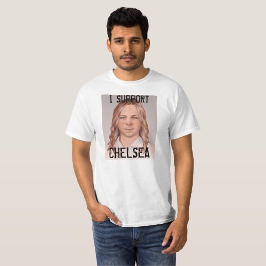 Ik steun Chelsea Manning T-shirt (Voorkant volledig)