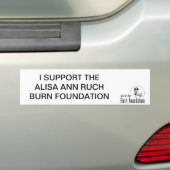 IK STEUN DE ALISA EN RUCH BURN FOUNDATION BUMPERSTICKER (Op auto)