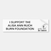 IK STEUN DE ALISA EN RUCH BURN FOUNDATION BUMPERSTICKER (Voorkant)