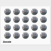 Ik steun de Amerikaanse commerciële vis... Ronde Sticker (Vel)